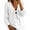 White, variant on Women's Lightweight Blouse Deep V Neck Front Tie Bow Puff Long Sleeve Shirts Textured Elastic Cuff Loose Flowy Casual Tunic Tops White