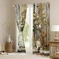 thumbnail image 3 of Erosebridal Vintage Daisy Curtains for Living Room, Flower Floral 30%-50% Blackout Curtains Set of 2 (38x45), Rustic Farmhouse Decoration, 3 of 6