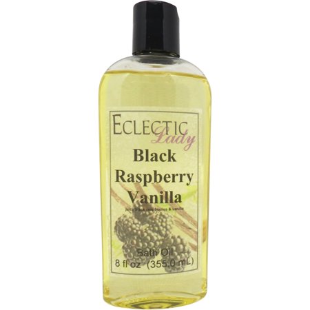 Black Raspberry Vanilla Massage Oil by Eclectic Lady, 8 oz, Sweet Almond Oil and Jojoba Oil