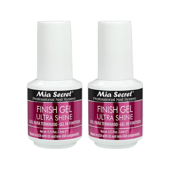 Mia Secret UV Finish Gel Ultra Shine 0.25 oz / 7.4ml (FG-01-M) - Pack of 2
