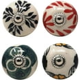 Ajuny Set of 30 Hand-Painted Ceramic Knobs, Multicolor for Dresser ...