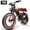 20" Orange Seat, variant on Electric Bike 1500W Peak, 20 Fat Tire EBike, 30MPH, 48V 15Ah, UL 2849