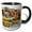 Black/White, variant on 3drose, Boats on Dal Lake. Rainawari, Srinagar, Jammu, Kashmir, India., 15oz Mug