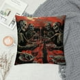 thumbnail image 2 of Nawypu Black Skull Throw Pillow Cover Sun Party Beer Gothic Spooky Vintage red Fluffy Cushion Washable Decor Bedroom Living Dorm Home car Pillow Cover, 2 of 5