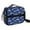 Football and Speedline Navy Pattern, variant on Football and Heart Brightblue Pattern Bento School Insulated Lunch Bag Box with Shoulder Strap and Bottle Holder, 11" X 9.5" X 3.5"