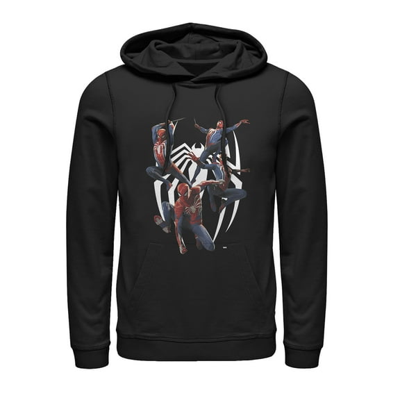 Men's Marvel Gamerverse Spider-Man Trio  Pull Over Hoodie Black Medium