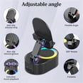 thumbnail image 5 of Rulwuck Wireless Induction Audio Bluetooth Speaker 5in1 Phone Holder Emergency Rechargeable (3000mAh) with Colorful Ambient Light 300° Foldable for Tablet iPhone Android, Gifts for Men Women,black, 5 of 6