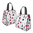 thumbnail image 2 of Multicolor Cat White Pattern Insulated Lunch Bag for Women Men, Large Portable Soft Cooler Tote, Thermal Food Storage Bag with Pearl Cotton, 8.66L, 8.75"x5.75"x9.5", 2 of 6
