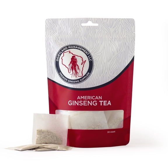 Dairyland Management American Ginseng Tea - 20 Count - Premium Wisconsin Ginseng