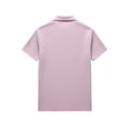 thumbnail image 5 of Men's Big and Tall Golf Polo Shirts Short Sleeve Pocket Performance Moisture Wicking Quick Dry Cotton Striped Golf Shirts for Men Size M-4XL Pink, 5 of 5
