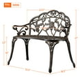 thumbnail image 6 of Alden Design Outdoor Metal Bench - Bronze, 6 of 13