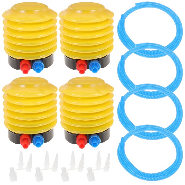 4 bombas de pie para inflar colchones inflables, portátiles, para globos y botes.