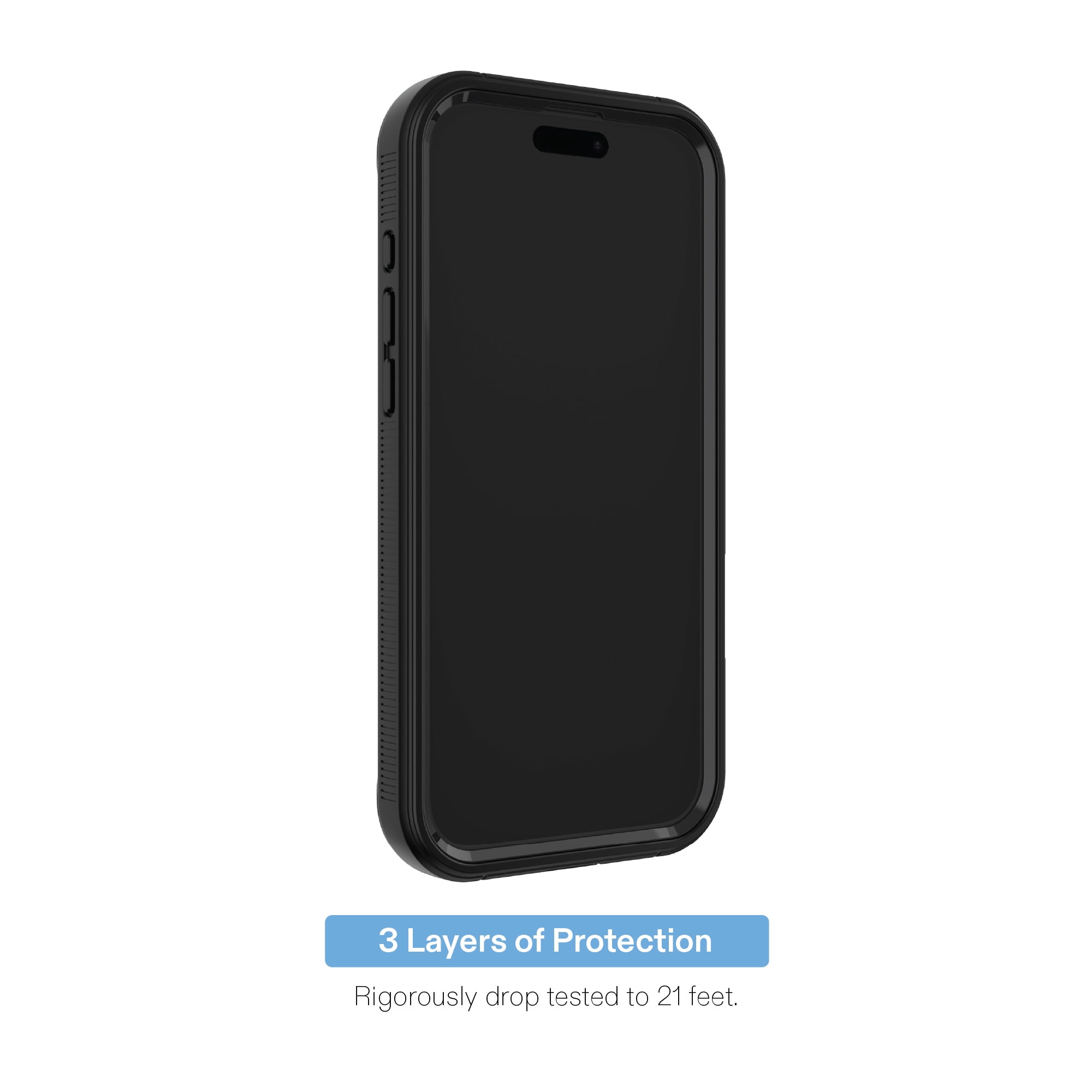 onn Rugged Phone Case for Samsung Galaxy A17 5G - Black/Gray