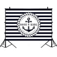 thumbnail image 1 of YUSDECOR 7x5ft Nautical Anchor Blue Stripes Photography Backdrops Polyester Photography Props Studio Photo Booth Props, 1 of 3