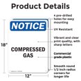 thumbnail image 2 of (2 Pack) Compressed Gas OSHA Notice Sign 12 Inch X 18 Inch Plastic Sign, Weather Resistant, UV Protected for Workplace, Business, and Construction Site, Made in the USA, 2 of 8
