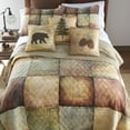 thumbnail image 2 of Donna Sharp Wood Patch Lodge Decorative Throw Pillow with Bear Print - Square, 2 of 2