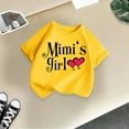 thumbnail image 5 of Kids Girls T Shirts Size 11-12 Short Sleeve Crewneck Cute Cartoon Graphic Printed Shirt Soft and Breathable Oversized Pullover Tops (Mimi's Girl, Yellow, 11-12 Years), 5 of 5
