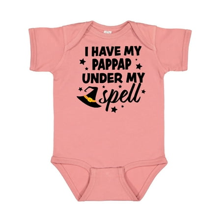 

Inktastic I Have My Pappap Under My Spell with Cute Witch Hat Gift Baby Boy or Baby Girl Bodysuit