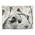 thumbnail image 5 of Wuche  Guinea Pig Tapestry Dandelion Wall Hanging Cartoon Guinea Pig Wall Tapestry for Kids Boys Girls Teens Cute Animal Plant Wall Blanket,Gray White Tapestries Bedroom Decor Large Painting, 5 of 6