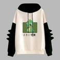 thumbnail image 2 of YABCSAZ Women's Oversized Hoodies Long Sleeves Graphic Fleece Sweatshirts Casual Loose fit Winter Warm Basic Hooded Crewneck Pullover Sweatshirt Tops with Pockets, 2 of 5