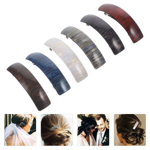 HONITANO 6Pcs Small Metal Hair Clips with Elegant Design Decorative Hair Accessories