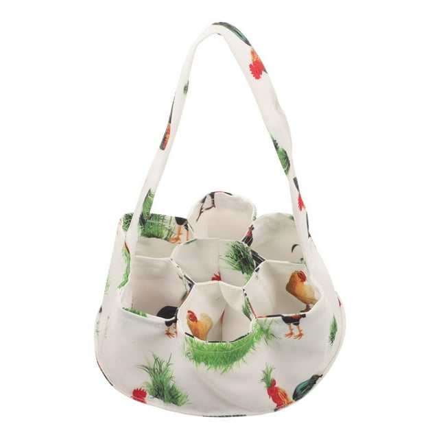 Mini Fabric Egg Bags Canvas Egg With 7 Pouches Portable Egg Gathering With Handle Foldable Egg Bags Multipurpose Washable Egg Collecting For Fresh Eggs Collect Lunch Picks for Kids Fridge Fruit