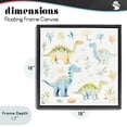 thumbnail image 4 of Stupell Industries Cottage Different Dinosaur Wonders Black Floating Frame Canvas Art, 18 x 18, by Lazar Studio, 4 of 8