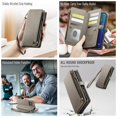 thumbnail image 4 of Funda Wallet Defense compatible con iPhone 16 Pro de 6,3 pulgadas, color gris, 4 of 9
