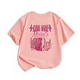 thumbnail image 3 of Tiijoy Toddler Girls Graphic Tee Fashion Letter Print T-Shirt Short Sleeve Crew Neck T Shirt, 3 of 4