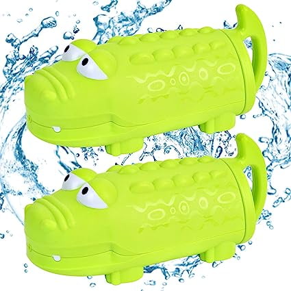 Pistola de agua, pistola de agua para niños, paquete de 2 juguetes de verano para piscina de agua con juguete de piscina, para fiestas de verano al aire libre, piscina al aire libre, jardín y playa ( TUNC Sencillez