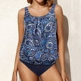 thumbnail image 4 of Women Tankini Swimsuit Tummy Control Top With Shorts Two Piece Bathing Suit, 4 of 6