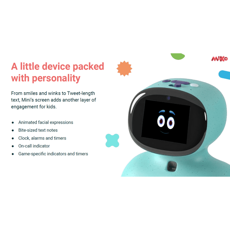 MIKO Mini: AI Robot for Kids, Fosters STEM Learning & Education, Interactive Bot Equipped with Coding, Stories & Games, GPT-Powered  Conversational Learning
