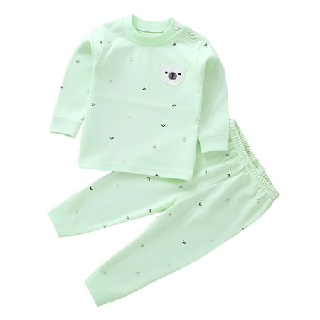 

Baby clothes cotton Class A suit pajamas spring cardigan underwear set