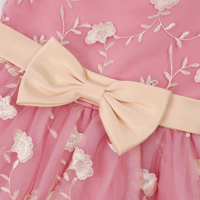 LEEy-world Vêtements pour Bébés Filles Robe à Manches Courtes en Tulle Imprimés Floraux Robe à Franges Robe de Princesse Vêtements, Rose
