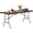 Black, variant on Folding Half Portable Foldable Table for Parties Backyard Events