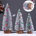 thumbnail image 1 of Viflosae Christmas Tree Mini Tree With Wood Base DIY Crafts Home Table Decor More deals to explore, 1 of 4