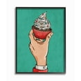 thumbnail image 2 of Stupell Industries Cupcake Vintage Comic Book Green Red Design Framed Wall Art by Ester Kay, 2 of 5