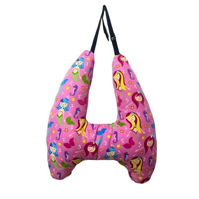 Almohada en Forma de H - Almohada de Coche para Niños - Almohada de Viaje para Carro - Almohada de Viaje para niños - Reposa Cabezas para Auto - Almohada para Cinturon de Seguridad (Sirenas)