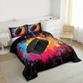 thumbnail image 3 of jejeloiu Ice Hockey Sport Full Size Comforter Sets,Boys Ball Game Bedding Comforter Set,Multicolor Graffiti Ink Bedding Sets For Boys Teens,Breathable Home Decor Reversible,3pcs, 3 of 8