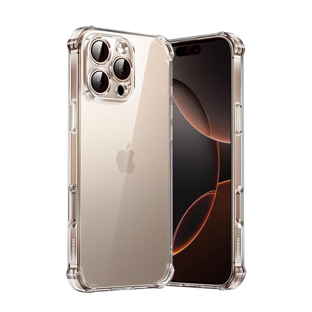Funda Transparente UGREEN para iPhone 16 Pro MAX con Airbags de Alta Elasticidad y Protección de Len