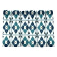 thumbnail image 7 of Yayeee Kitchen Curtains Tier Pair Light Filtering 27"x24" Rod Pocket Short Cafe Window Panel, Blue Mosaic Pattern, 7 of 7