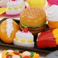 thumbnail image 6 of CVLNCYCLING Educational Toys for Children 3-5,Kids Toys,Kids Pretend Play Food Sets Fake Food Toy Toddler Play Kitchen Accessories Pizza Hamburger & Sandwich Toys For Boys Girls （20Pcs）, 6 of 8