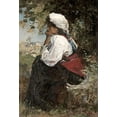 thumbnail image 2 of Maris, Jacob Henricus 14x18 Black Ornate Wood Framed with Double Matting Museum Art Print Titled - A Roman Girl, 2 of 4
