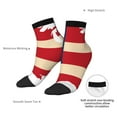 thumbnail image 4 of Goofa American Flag Map Pattern Non Slip Socks with Grips for Elderly, Crew Socks Yoga Hospital Socks Cushioned Sole Gripper Socks for Men Women, 4 of 5