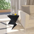 thumbnail image 4 of LeisureMod Randolph Modern Accent Vanity Stool Side and End Table, Black, 4 of 5