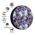 thumbnail image 4 of KLL Purple Marble Texture Pattern 14-17 inch Spare Tire Cover Universal Wheel Protector for Truck SUV Trailer Camping Rv Tire Covers-15 inch, 4 of 6