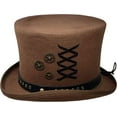 thumbnail image 2 of Different Touch 100% Wool Felt Victorian Mad Hatter Steampunk 6" Tall Magic Top Hats, 2 of 3