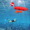 thumbnail image 4 of Inflatable Float Signal Board for Freediving, Scuba Diving, Dive Flag, Visibility Orange, D-Rings, 25m Rope , Dive Flag for Snorkeling Spearfishing - Red, 78x25cm, 4 of 8