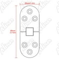 thumbnail image 2 of FrostHike 4 Pcs Table de Machine à Coudre Pliable à Couvercle Rabattable Charnière.doré HY4004G-4P, 2 of 5