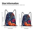 thumbnail image 4 of Kdxio Tropical Flower Print Drawstring Backpack Bag,Waterproof Draw String Back Sack, Gym Drawstring Bags Swim Bag For Unisex, 4 of 9
